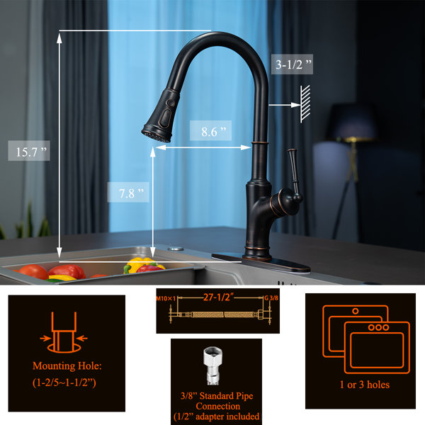 APPASO Pull Down Kitchen Faucet & Reviews | Wayfair